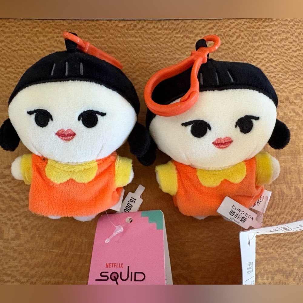 Squid Games “It” Doll Plush Keychain - includes both keychains!